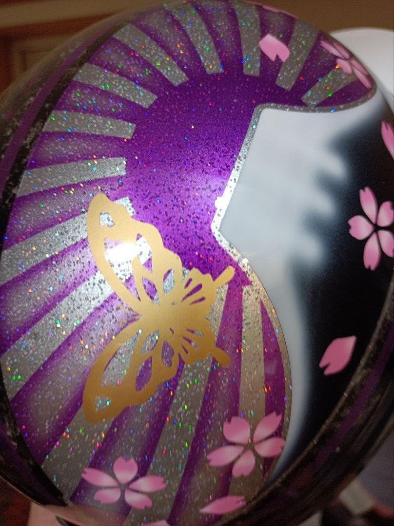 カスタムコルク半 黒ラップ✘Candyピンク 七色ラメ 蝶塗装