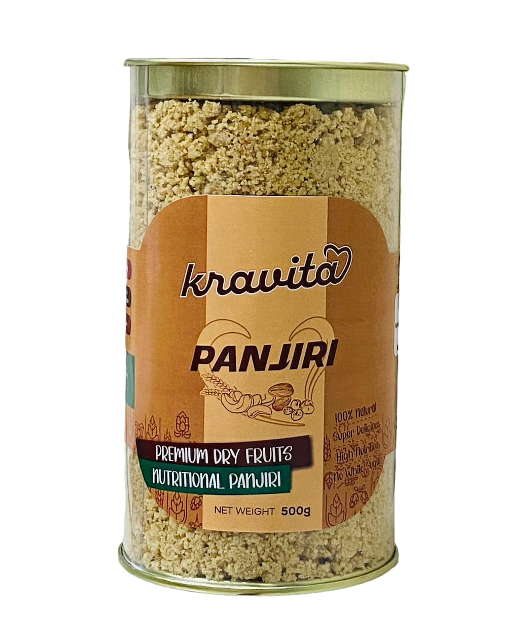 Kravita Desi Panjiri | Premium Dry Fruits Nutritious & Delicious Panjiri | Made of Desi Ghee, Desi Khand, Premium Dry Fruits | No Refined Sugar | Ready to Eat (500g) (B0C6DGPGCF) Amazon Price History, Amazon Price Tracker
