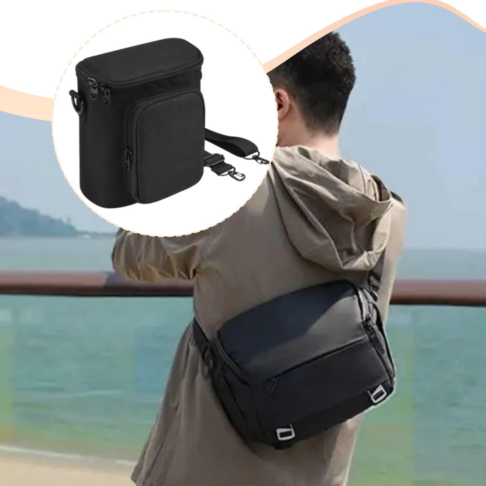 Borsa Organizer per binocolo, Versatile e Robusta, in Tessuto Oxford Nero, Portatile, Ideale per attività all'aperto Come Arrampicata, per 42 Mm