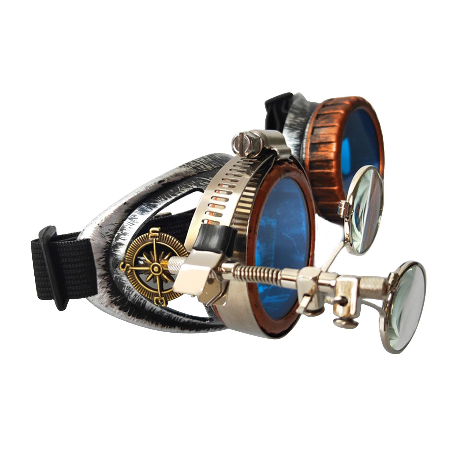 YROHGKPN Upgraded Steampunk Goggles Welding Goth Cosplay Vintage Goggles