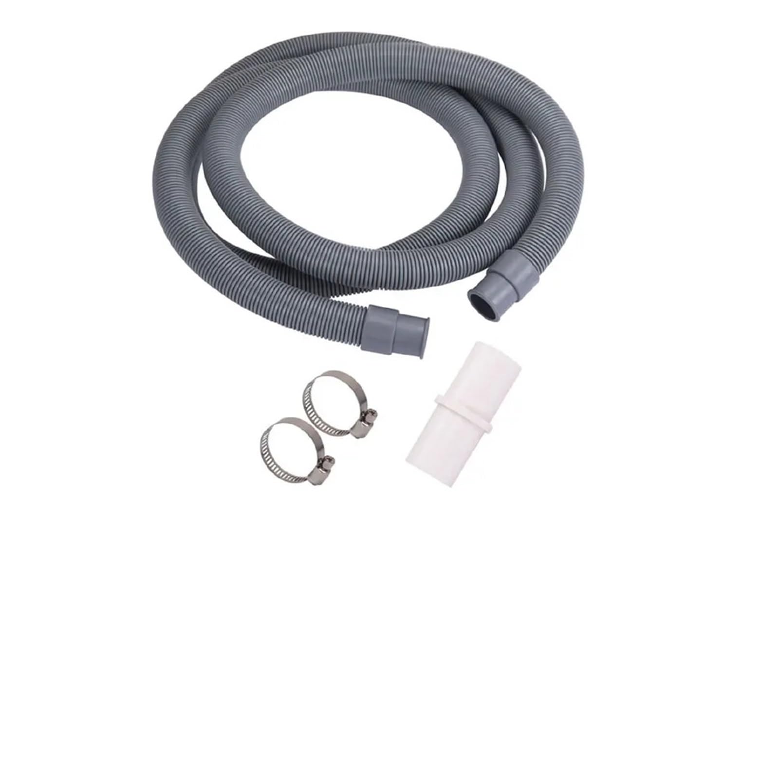 Manguera de desagüe, Manguera de lavadora Manguera de desagüe universal for lavadora y lavavajillas Tubo de extensión Kit de tubo de extensión de manguera de desagüe for lavadora gris(White)