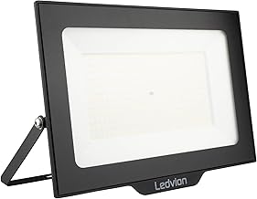 Ledvion LED Strahler, inkl. 0,5M Kabel, 200 Watt Osram LED Strahler, 4000K Weitstrahl, 24000 Lumen Arbeitslicht, Außen Strahler IP65 wasserdicht, Weitstrahl mit Schnellkupplung