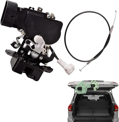 Miniatura 26 de Pestillo de tapa de la cubierta del maletero y cable compatibles con Ford Mustang 2005-2007, actuador de bloqueo de maletero de puerta trasera