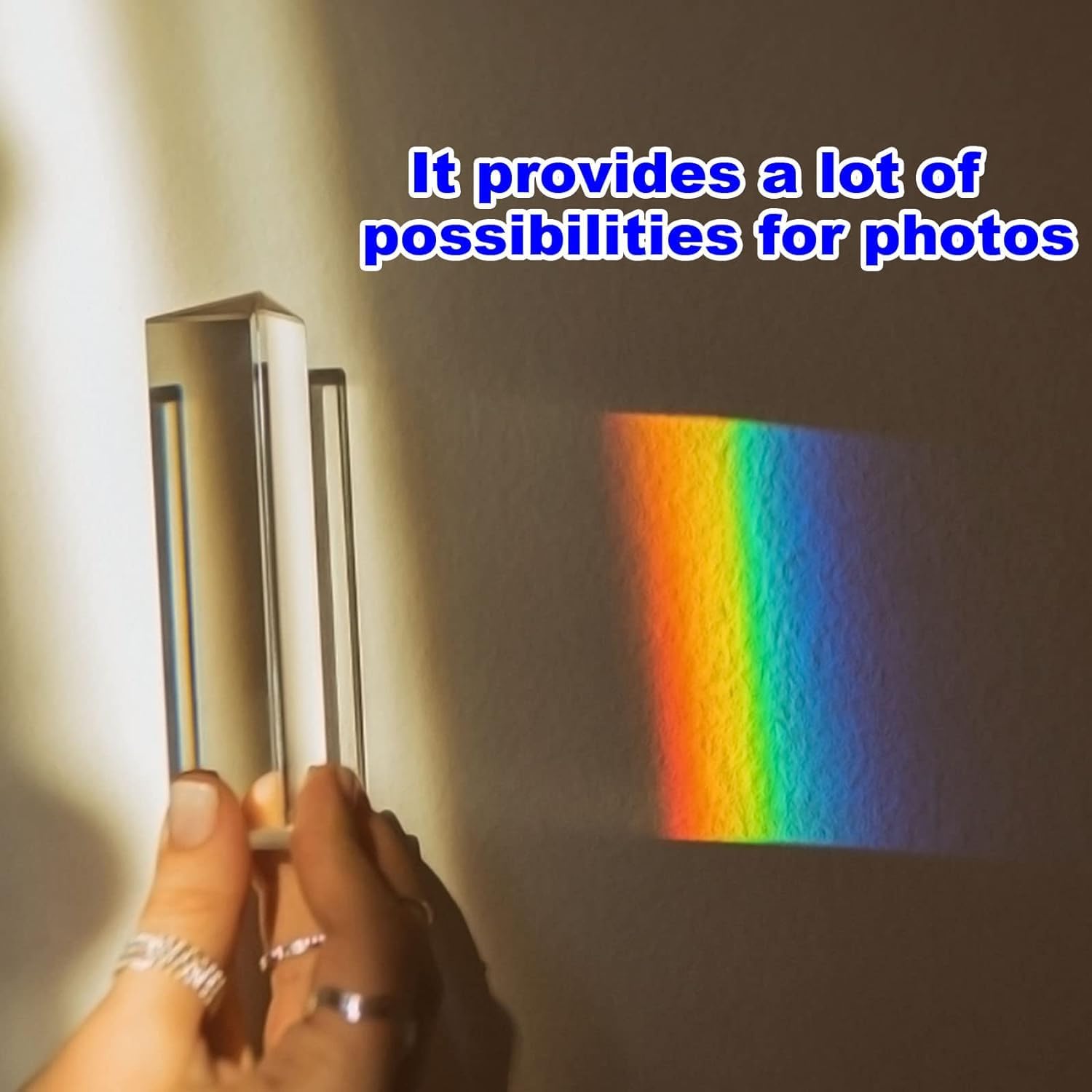 Prisma Triangolare in Cristallo K9, Prisma Ottico per Esperimenti Prisma Fotografia da 15cm con Panno per Occhiali e Confezione Regalo per Studenti, Insegnanti, Blogger di Fotografia…