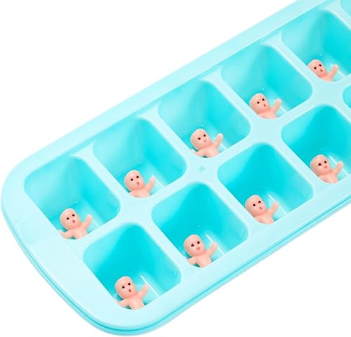 Miniatura 6 de Juvale Kit de juegos para baby shower, 60 bebés de plástico blanco, 3 bandejas de cubitos de hielo, suministros para actividades de desafío y ducha