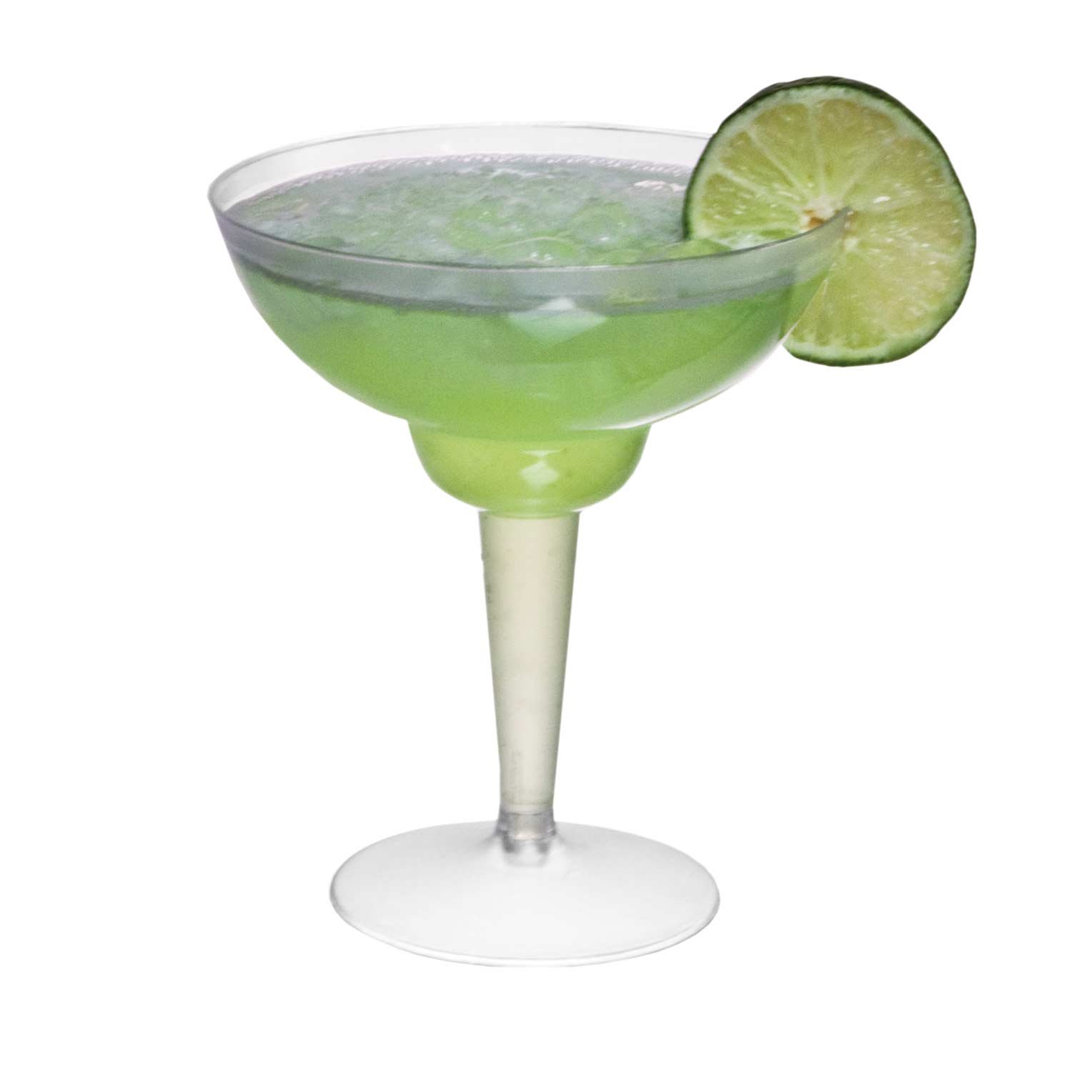 Party Essentials N124 Hard Plastic 2-Piece Margarita Glass, 12-Ounce Capacity, Clear (Case of 96)