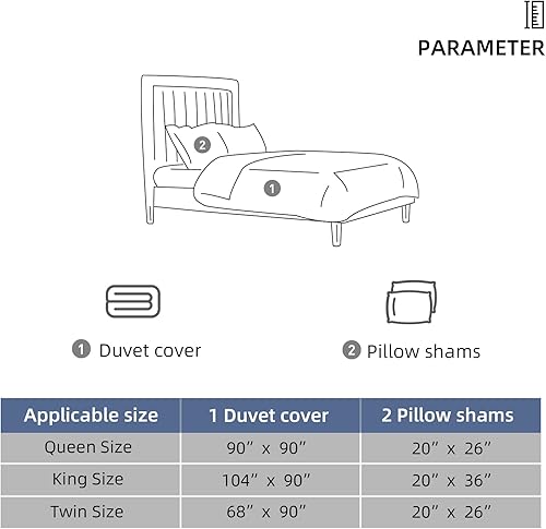 Miniatura 4 de BBANGD Fundas de edredón tamaño California King, juego de edredón ultrasuave y transpirable de microfibra lavada de 3 piezas con cierre, funda de