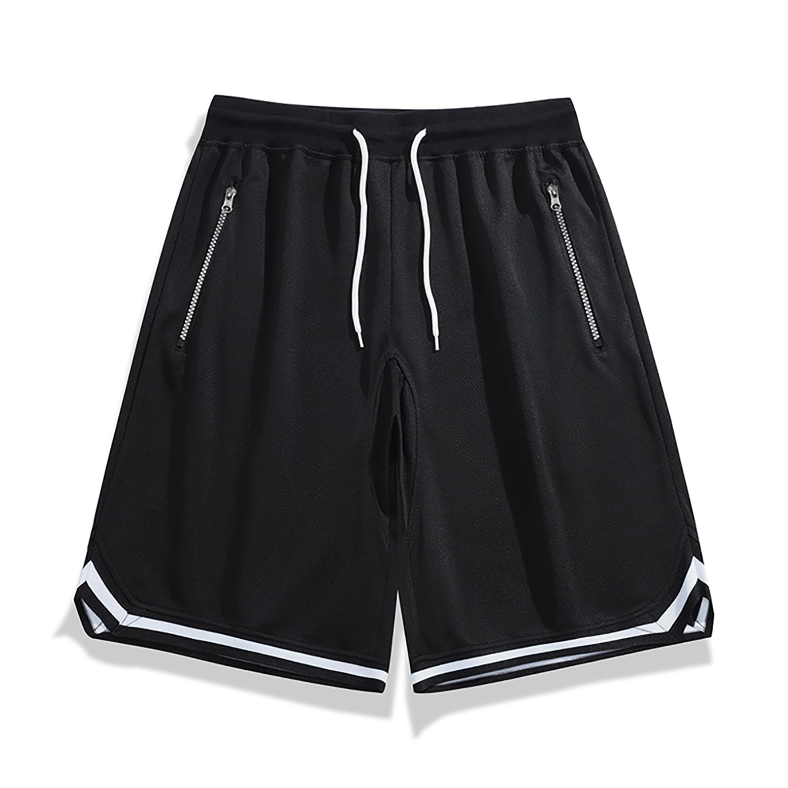 NATHGAM Mens Running Athletic Shorts Casual Moisture Wicking Loose Fit Summer Workout Gym Basketball Shorts with Zip Pockets