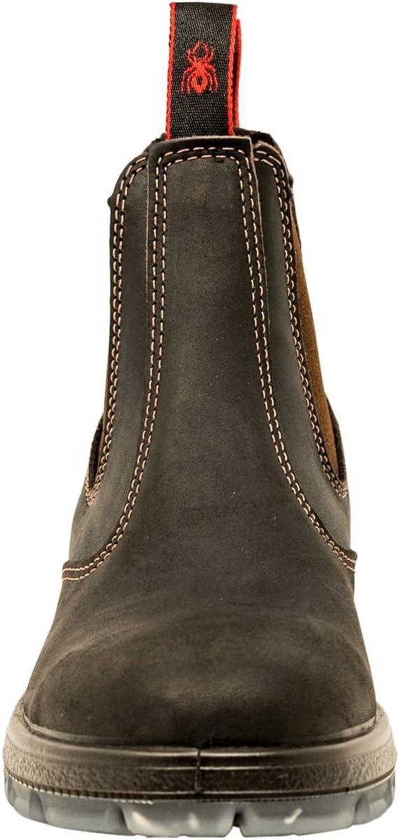 Red Back Boots USBOK Dark Brown Steel Toe Size UK8 = US9