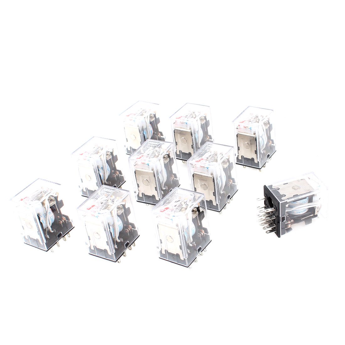 Relais à usage général HH54PL 380V AC broches interrupteur 4PDT LED lot de 10