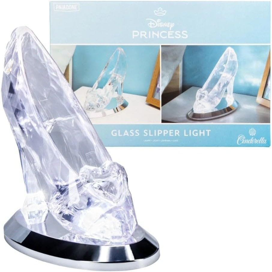 Paladone Cinderella Glass Slipper Light Officially Licensed Disney Princess Night Light, Magical Glow Mode and Standard Lighting, Collectors Gift