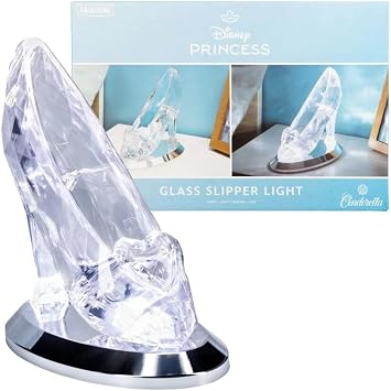 Paladone Cinderella Glass Slipper Light Officially Licensed Disney Princess Night Light, Magical Glow Mode and Standard Lighting, Collectors Gift