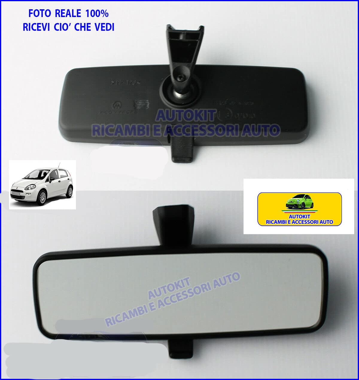 Specchietto Retrovisore Specchio Interno Specifico per Grande Punto - Punto Evo dal 2005 in poi - 801694