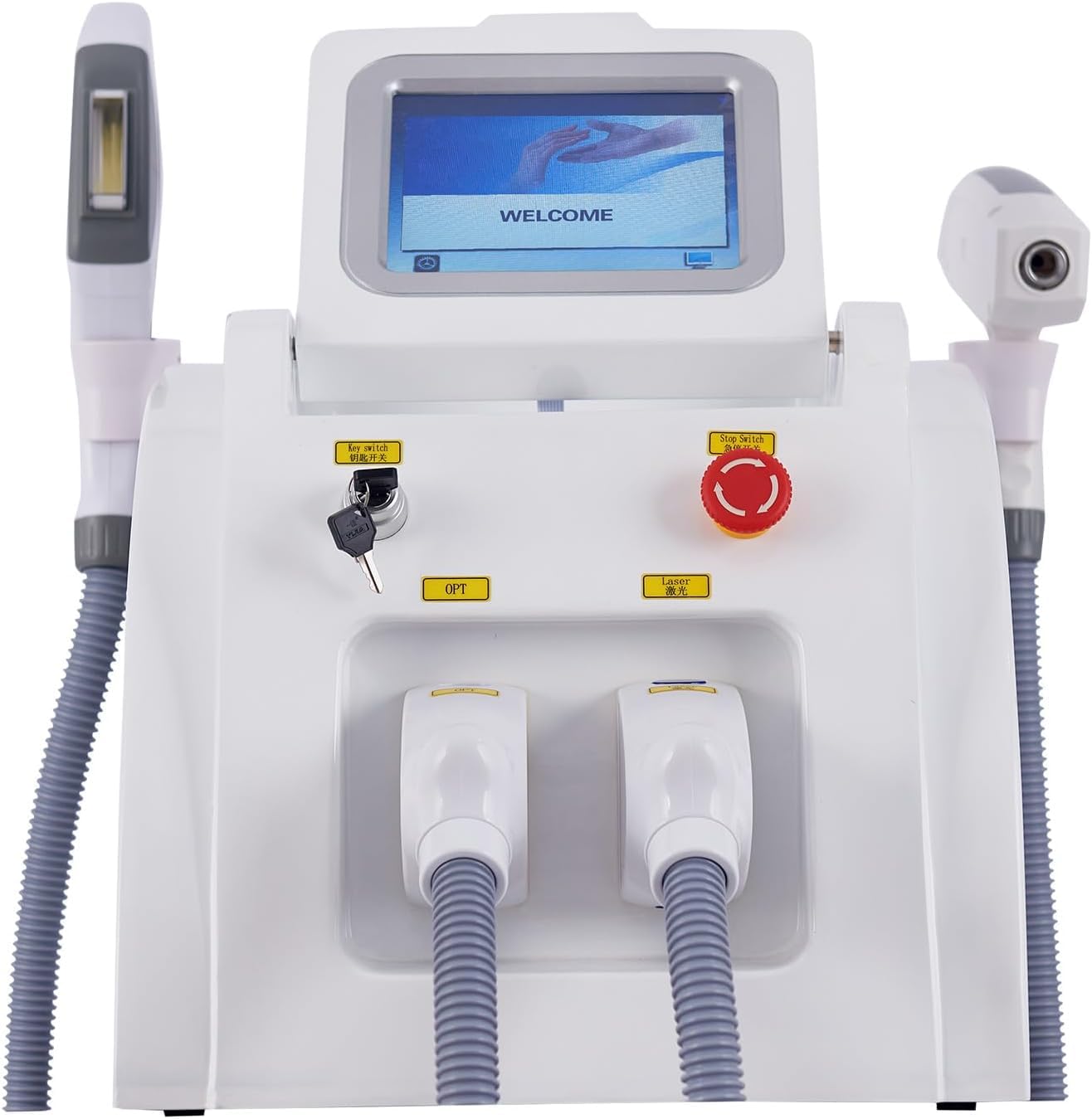 Máquina Para Depilación IPL Láser Congelado 2 en 1 OPT, Eliminación Láser de Tatuajes en Picosegundos Equipo Para el Cuidado de la piel