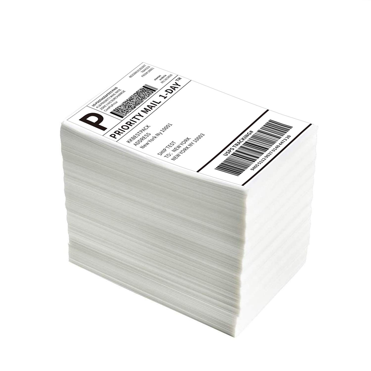 Rotolo di carta termica Etichette termiche di spedizione 4x6 pollici 500 pagine da 500 pagine 100x150mm Rotoli di carta etichetta for stampante termica