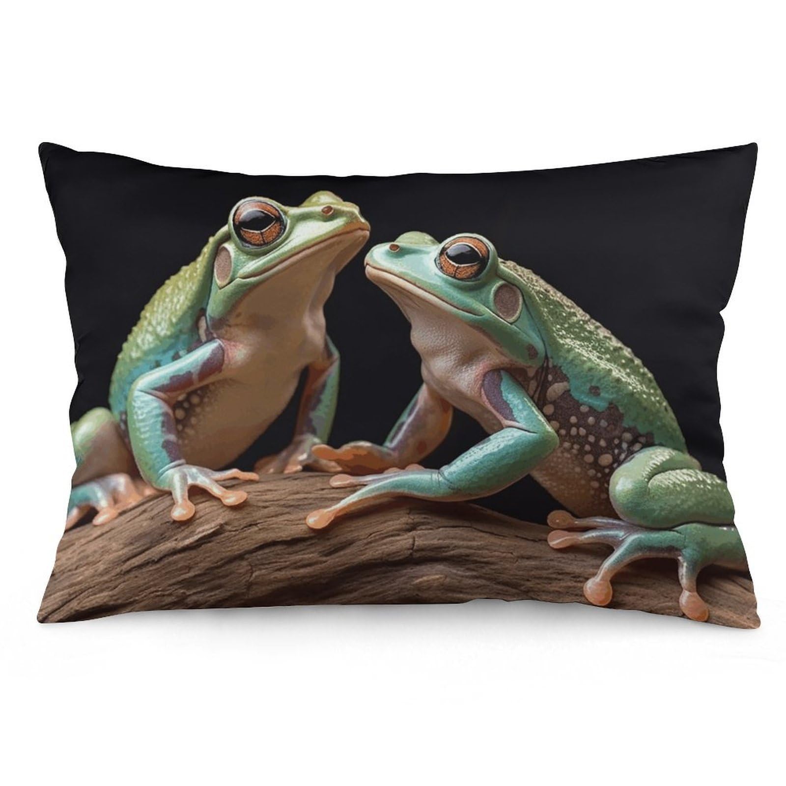 NTVOWPZO 2 Pack Decoration Throw Pillow Covers 20"x30" Pillowcases Covers Two Frogs Pillowcases Modern Farmhouse Home Decor Sofa Cushions Covers for Couch Bed Living Room