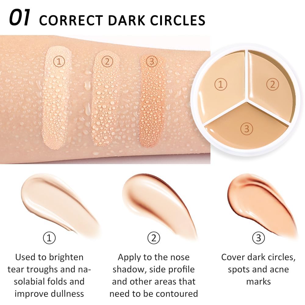 NYLI Professional Cover Up All Pro Concealer | Full Coverage to Hide Blemishes, Flaws, and Dark Circles in 3 Neutral Shades with Soft Focus and Moisturizing Benefits 1