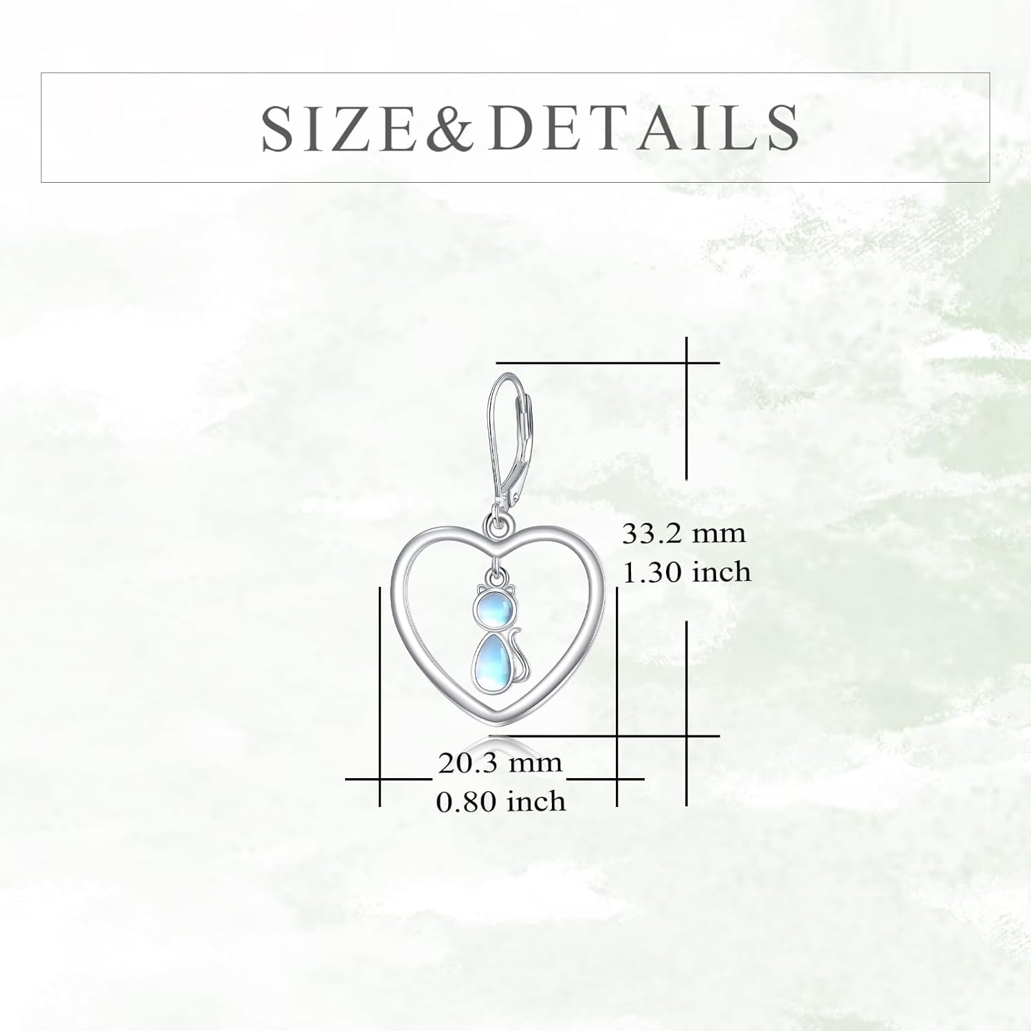 KZX Cat Earrings 925 Sterling Silver Kitty Jewelry Birthday Gifts for Mother Wife Cat Earrings for Women