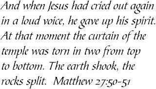 Tapestry Of Truth - Matthew 27:50-51 - TOT857 - Wall and Home Scripture, Lettering, Quotes, Images, Stickers, Decals, Art, and More! - and When Jesus had Cried Out Again in a Loud Voice, he gave u...