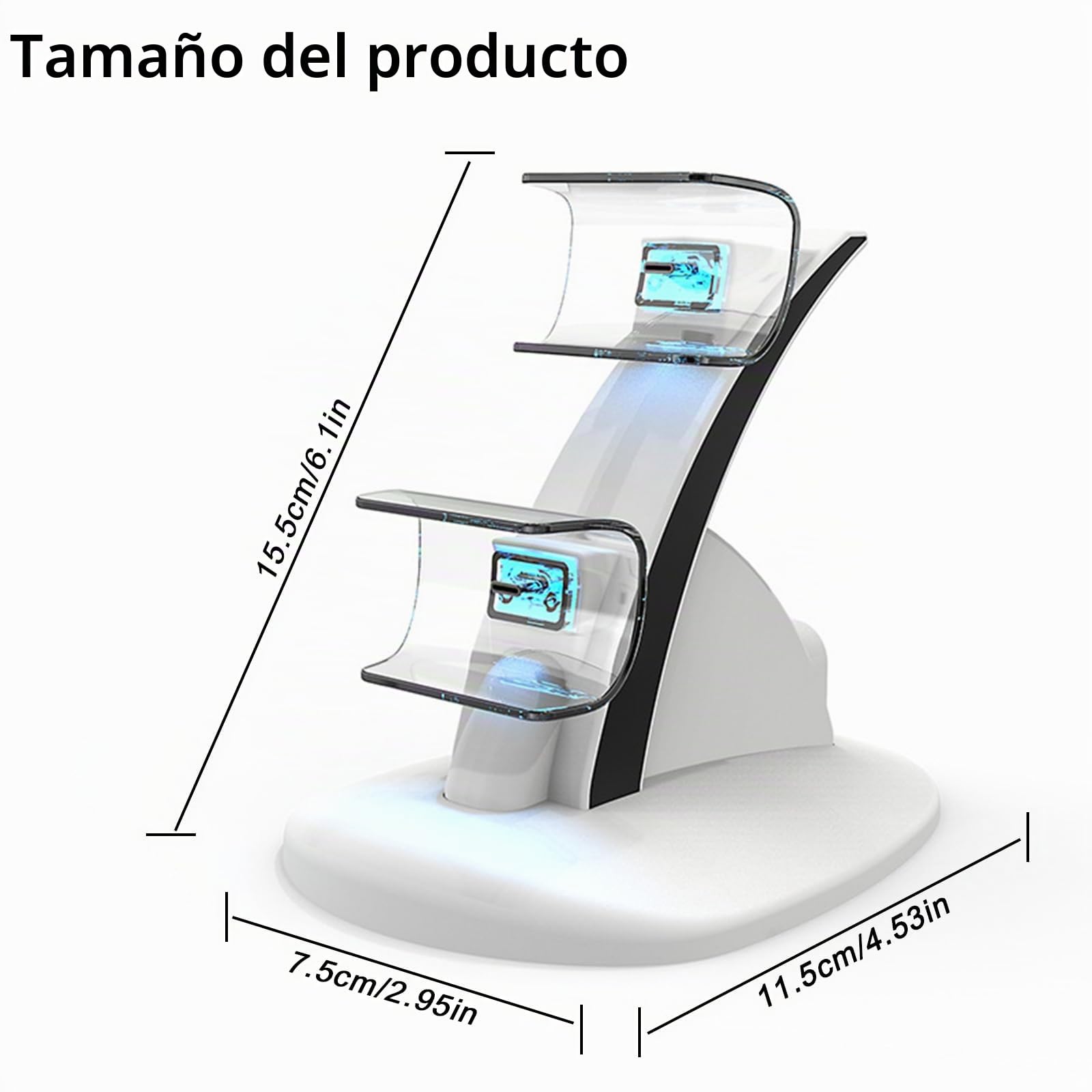 HOSPAOP Estación de carga para controlador PS5, cargador de controlador dual USB, carga rápida PS5, estación de carga con cable de carga, accesorios para PlayStation 5