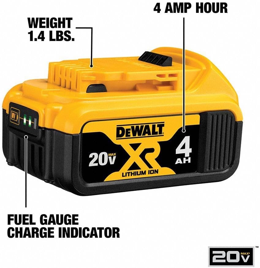  20V MAX* XR Battery, 4.0-Ah, 2-Pack (DCB204-2), Black thumbnail