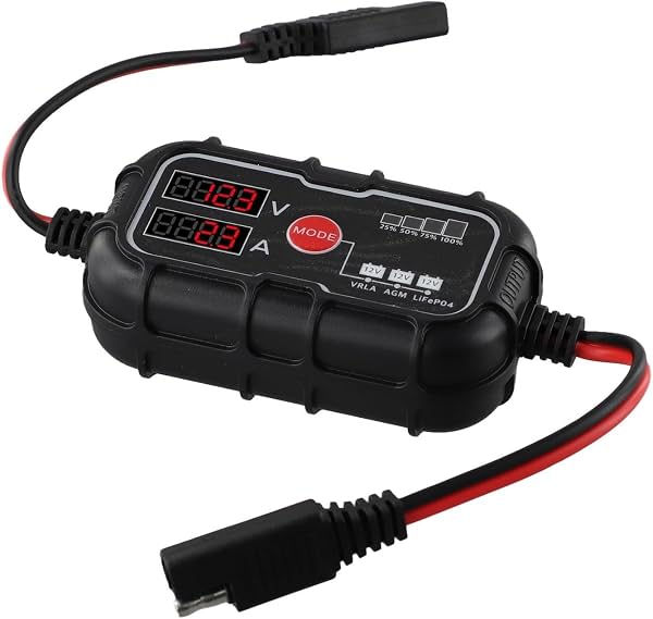 Controlador de carga solar MPPT 12V 10A, regulador con indicador LCD y cables de extensión SAE