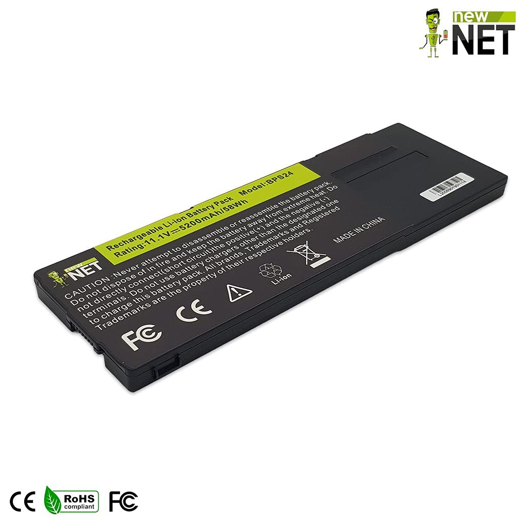 New Net - Batteria VGP-BPS24 VGP-BPL24 compatibile con Notebook Sony Vaio VPC-SA VPC-SB VPC-SC VPC-SD VPC-SE Series [5200mAh]