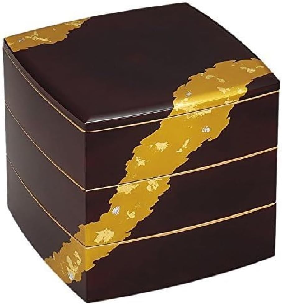 木曽漆器 伝統工芸品 重箱 三段重ね 木製 くり抜き 木曽漆器 伝統工芸