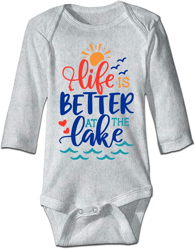 DOQOSESHY Life is Better at The Lake Baby Climbing Bodysuit Unisex Infant Rompers