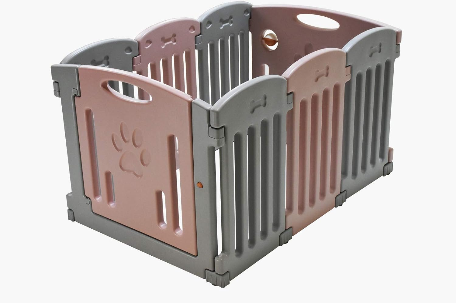 FURDALE Lovely Pet Playpen (Grey/Pink)