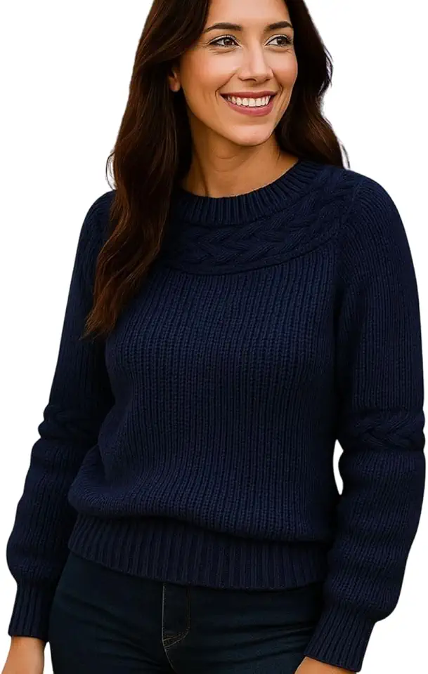 Blusa Tricot Feminina Manga Longa Trançada Confortável e Estilosa