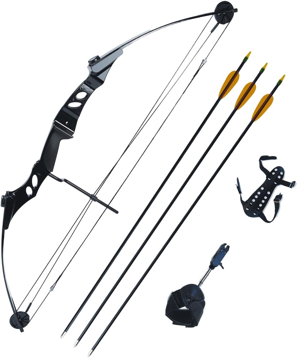 Petron 55lb Stealth Adult Compound Bow kit with Arrows & Release Aid