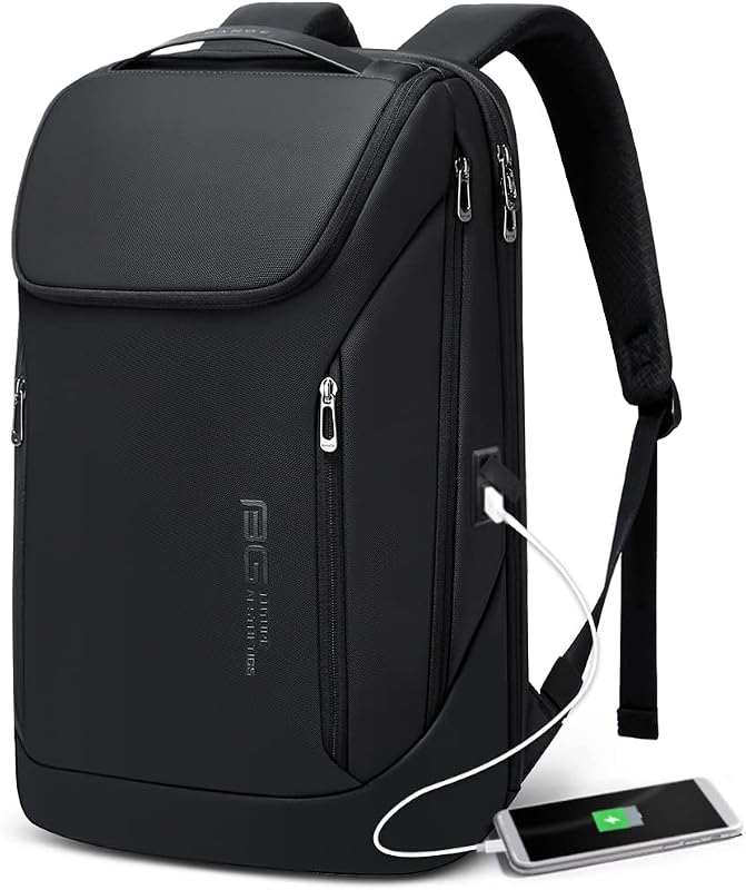 Mochila inteligente de negocios impermeable para computadora portátil de 15,6 pulgadas con puerto de carga USB, mochila duradera de viaje