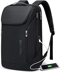 BANGE Business Smart Waterproof Laptop Backpack with USB Charging Port, Fits 15.6 Inch Laptop, Travel Durable