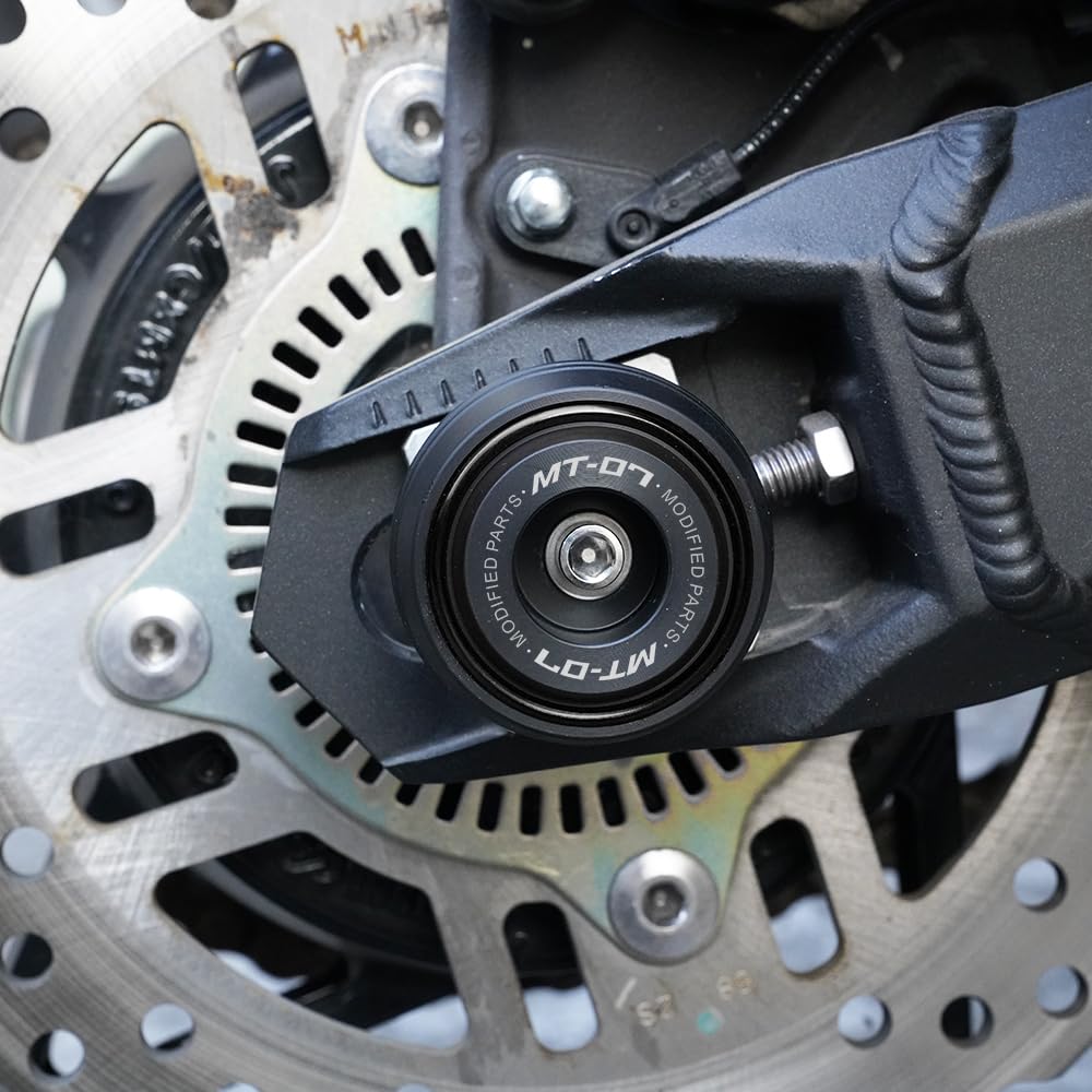 Passend Für MT07 MT 07 MT-07 FZ07 2014-2022 2023 2024 GabelSchutz Sturzpads Zubehör Motorrad Hinterrad Vorderachse Fallschutz Radschutz (Schwarz)