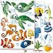 Wandkings Ozean Unterwasserwelt Wandsticker Set, 50 Aufkleber, 3 DIN A4 Bögen, Gesamtfläche 90 x 20 cm