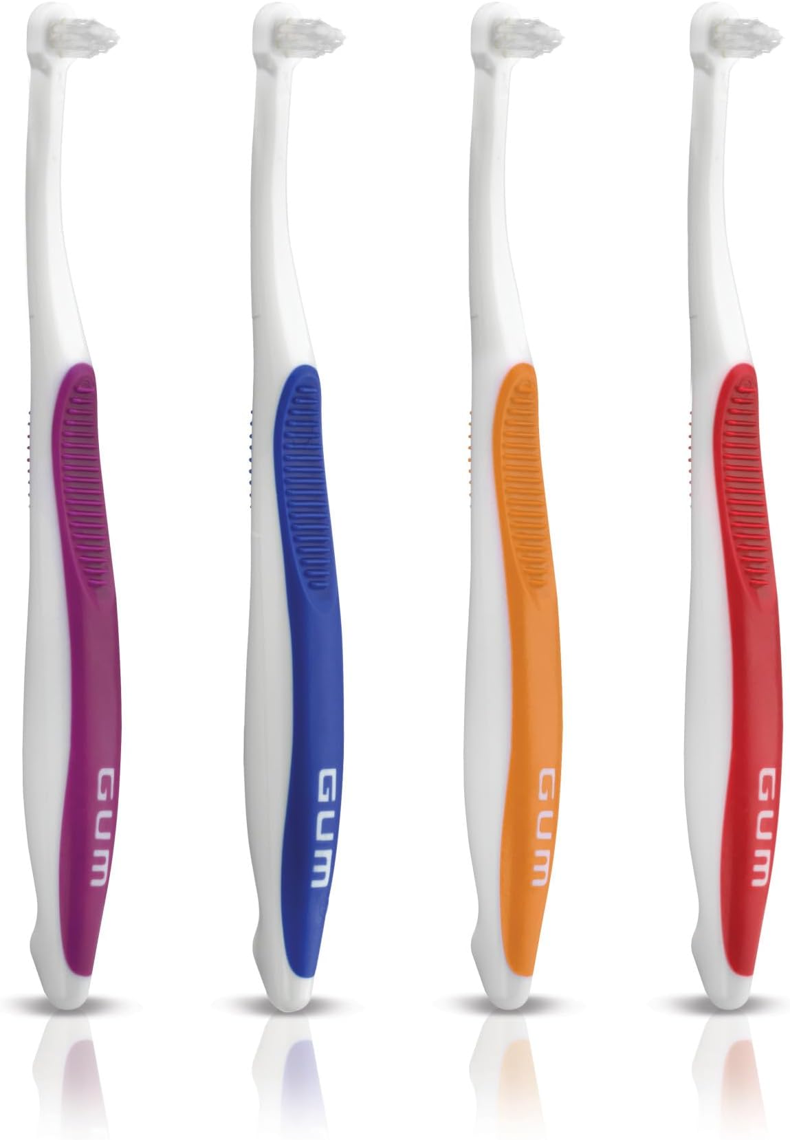 GUM - 10070942003084 End-Tuft Toothbrush for Hard-to-Reach Areas, Soft Bristles (Pack of 6)