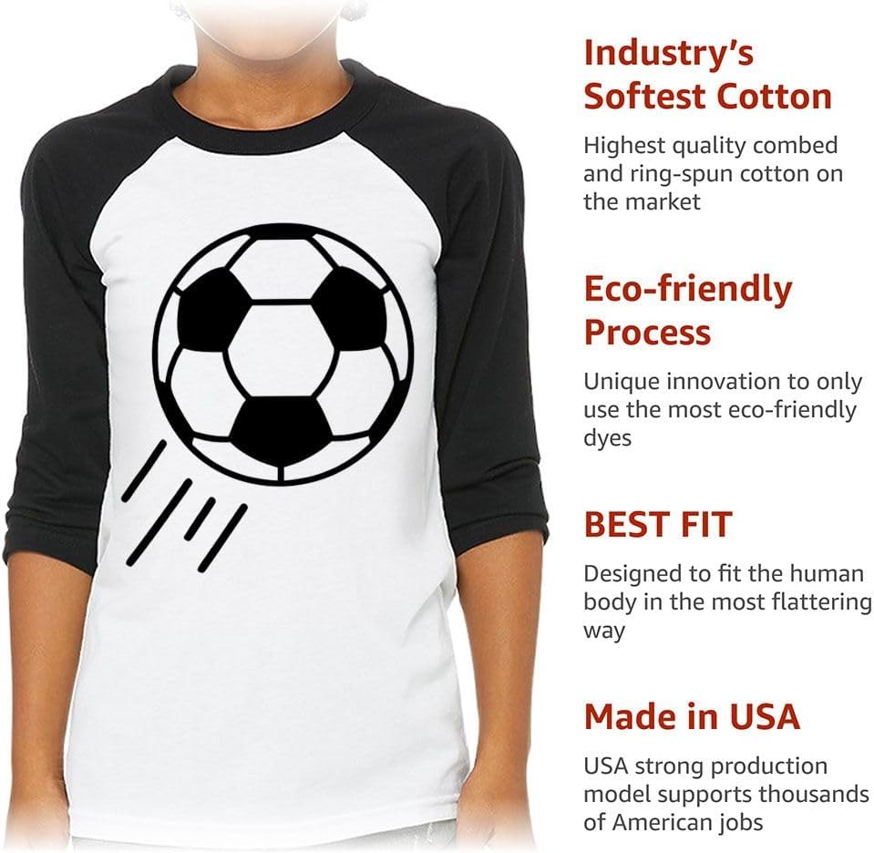 Football Ball Kids' Baseball T-Shirt - Soccer Player Apparel - Soccer Player Gift