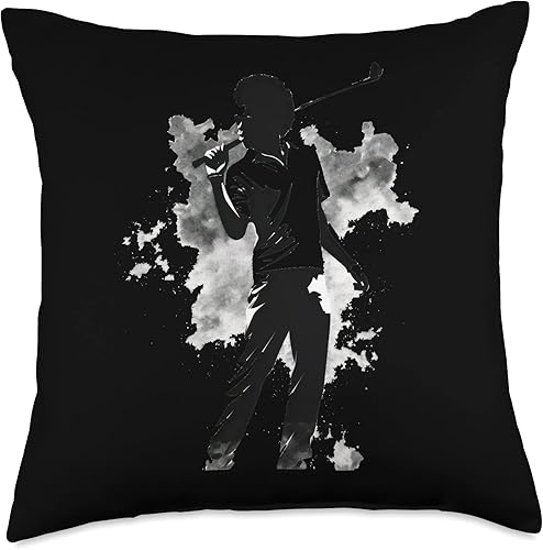 Miniatura 5 de Golf Afros Black Pride Golfing Gifts Golfista Afro Man Player African American Golfing Men Throw Pillow, 16 x 16, multicolor