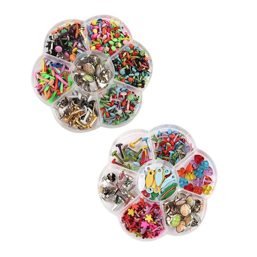 1 boîte de Mini-Attaches parisiennes pour Accessoires de Scrapbooking, embellissements, Attaches, Bricolage, Artisanat Fait Main