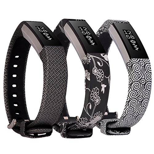 Lwsengme Silicone Strap Compatible with Fitbit Alta/Fitbit Alta HR Wrist Replacement Band Smart Watch Fitness Strap Accessory (3PCS-Color-02)
