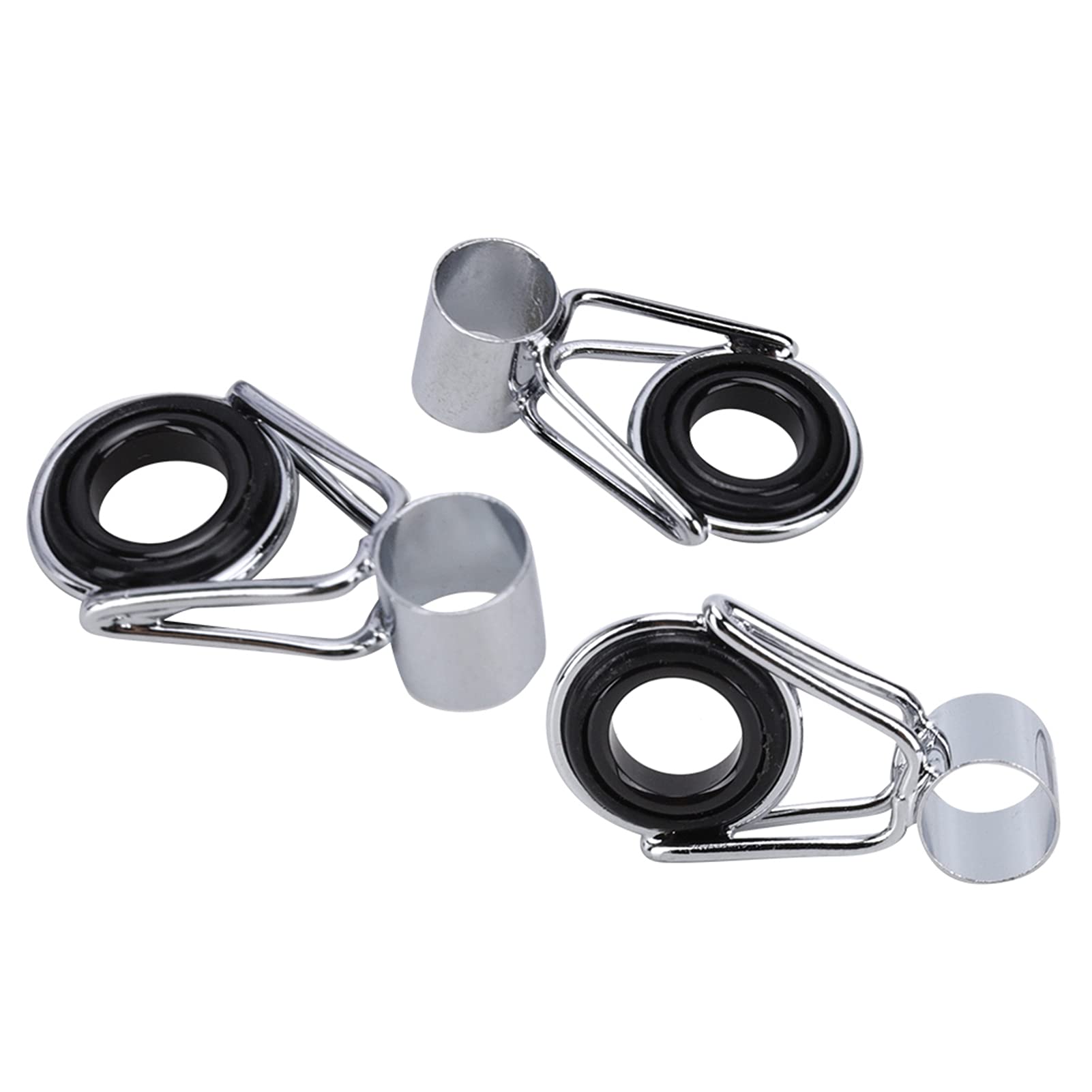 Angelrutenführungsring, Edelstahl Keramik Leichtgewichtig Tragbare 45 teilige Angelrute Ring Set von 9 Größen, Perfekter Ersatz für Angelrute
