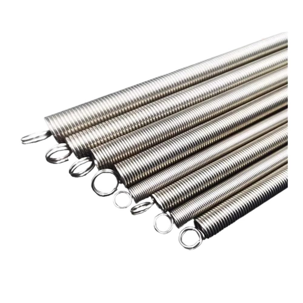 SellGood Metal Springs 4Pcs 304 Stainless Steel Wire Dia 0.3mm 0.4mm 0.5mm 0.6mm 0.8mm 1.0mm Dual Hook Long Expansion Tension Spring Expand Springs Metal Springs(6MM (OD)_0.4MM (4PCS))