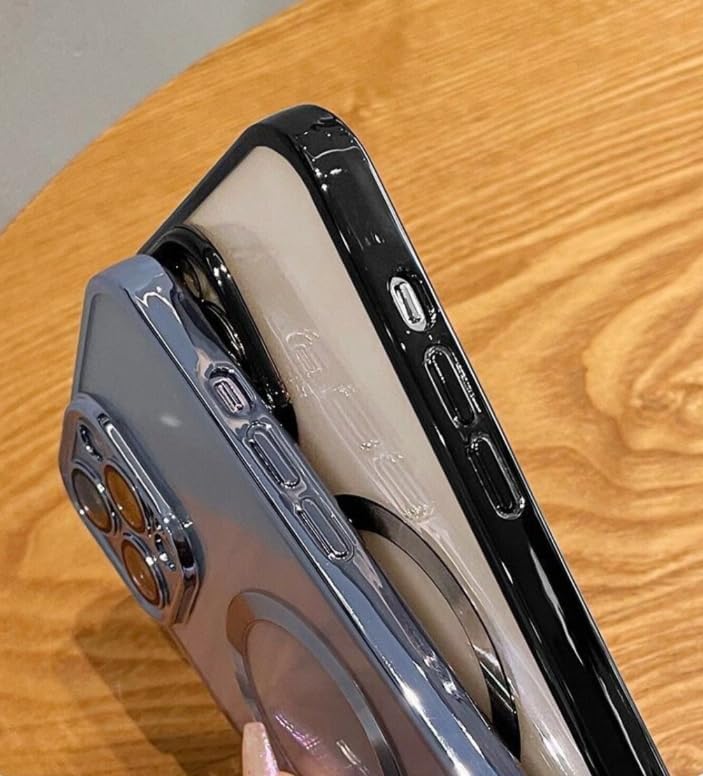 Miniatura 7 de Funda magnética de lujo para iPhone 15 Pro con protección completa de la cámara y compatible con MagSafe, funda transparente de lujo para mujeres y