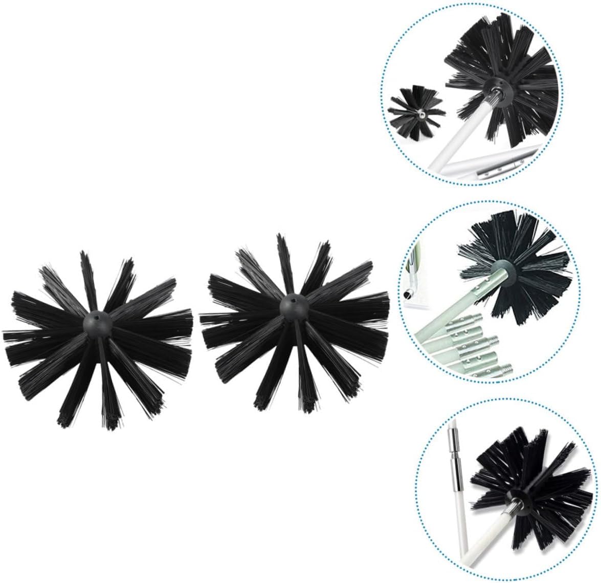 2pcs Chimney Cleaning Brush Kit Flexible Flue Cleaner for Woodstove and Fireplace Maintenance Brush for Efficient Soot Removal from Chimneys and Ducts