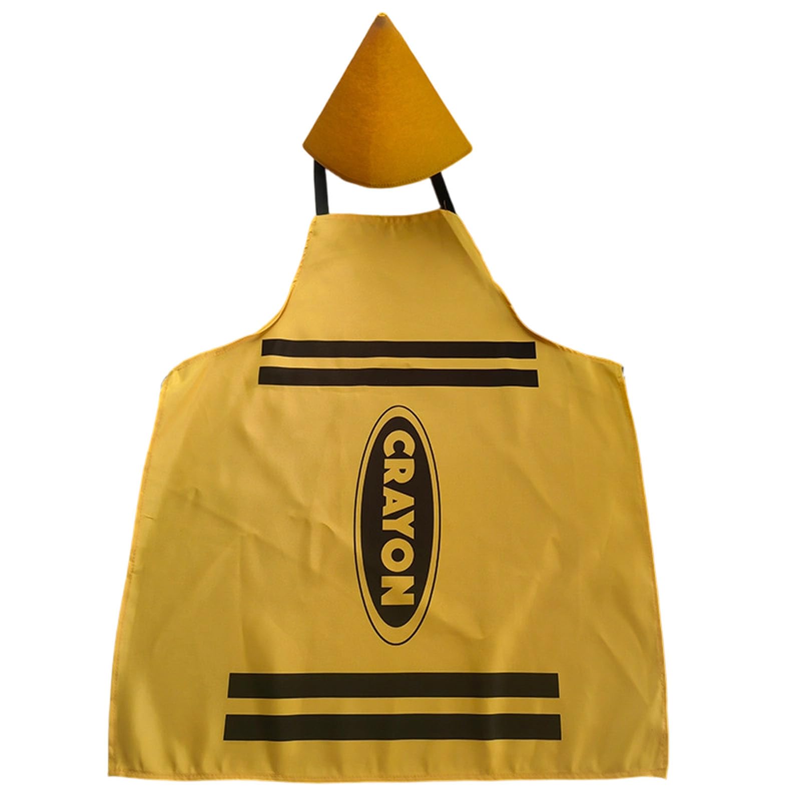 Generisch Colouring Pencil Costume Set for Adults with Apron Pointed Hat as Fun Party Outfit (F, 74 x 64 x 0.5 cm)