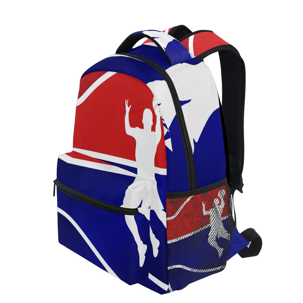 Sac à Dos d'école de Fond de Basket-Ball Bleu pour Le Sac de Voyage de Sac de Voyage d'enfants de Filles de garçons