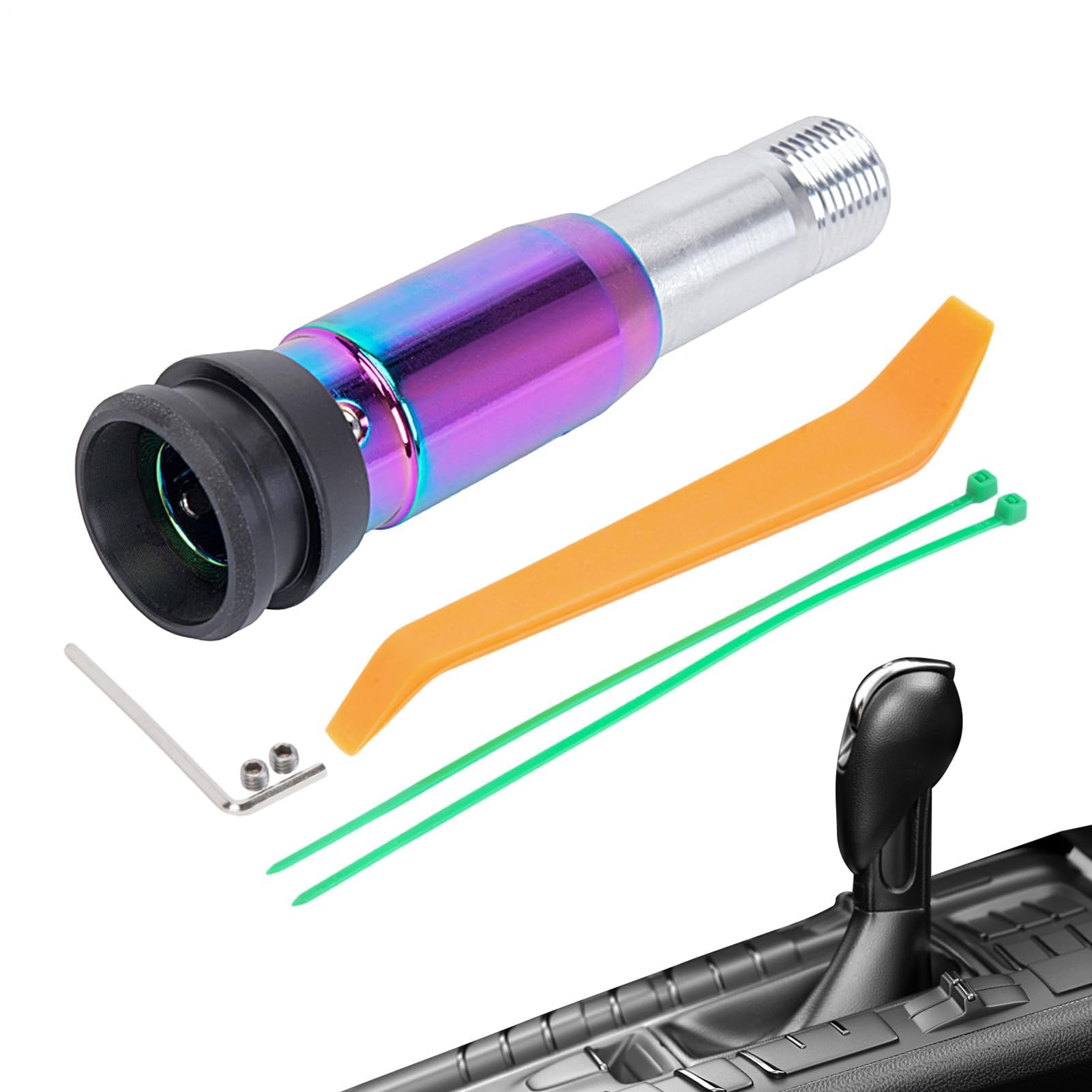 Muiltvoe Shift Knob Adapter - Aluminum Alloy Stick Connector - Car Shifter Adapter | for Daily Driving Home Garage Car Truck Sedan Upgrade