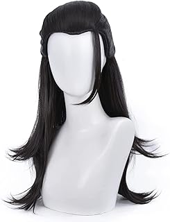 Anime Cosplay Wig Jujutsu Kaisen Cosplay Wig Geto Suguru Long black hair for Halloween, Party, Carnival, Nightlife, Concerts, Weddings with Free Wig Cap