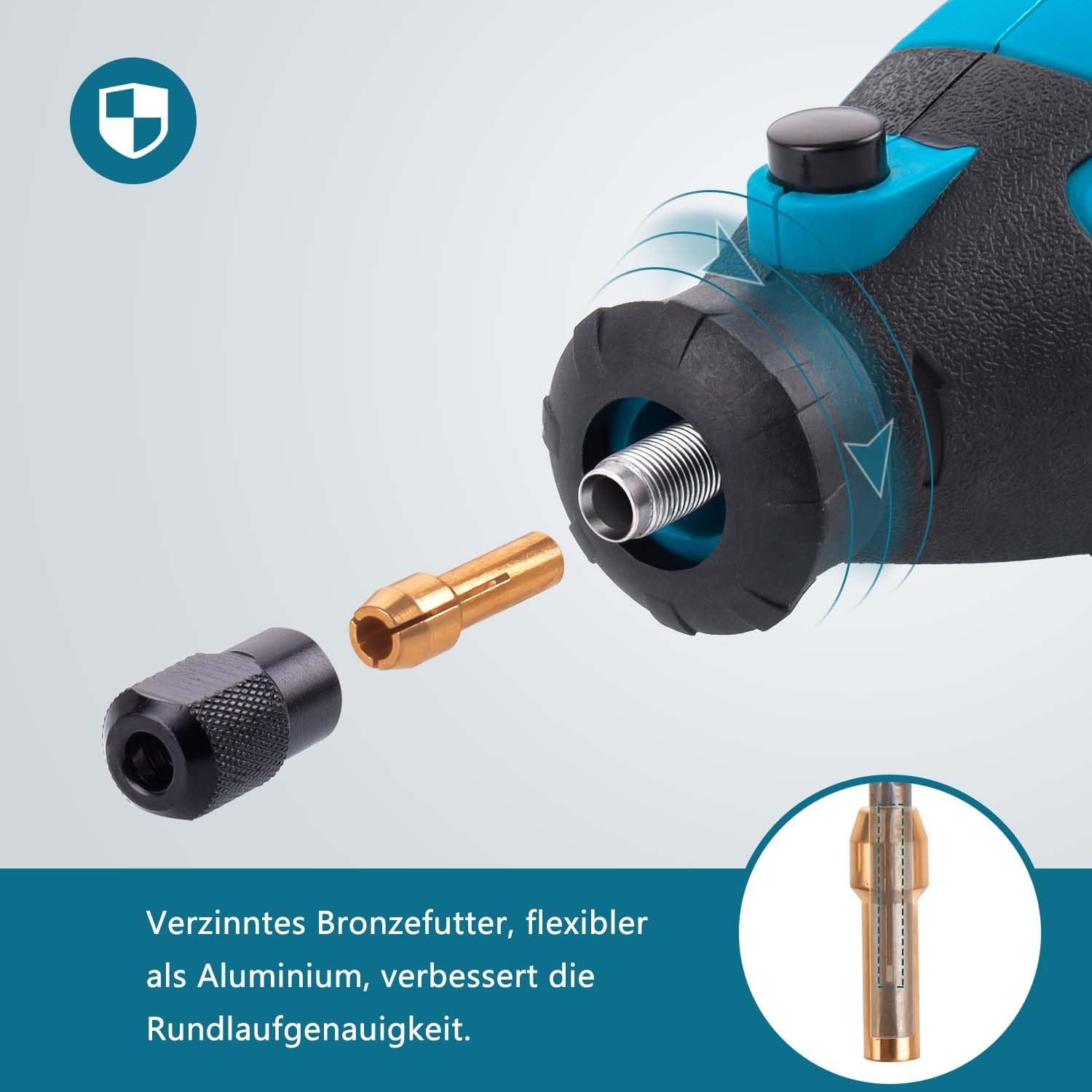 Tilswall 160W Multifunktionswerkzeug mit 6 Variable Drehzahl 8000-33000U/min, Rotationswerkzeug Set zum Gravieren, Bohren, Schneiden, Schleifen, Polieren, Schärfen (145 Zubehören)